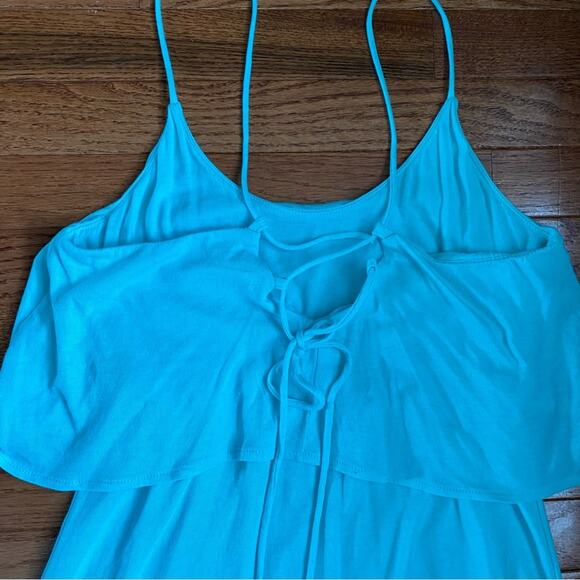 NWT $49 Victoria’s Secret Turquoise Blue Cotton Swim Cover Up SMALL NEW - Picture 3 of 7
